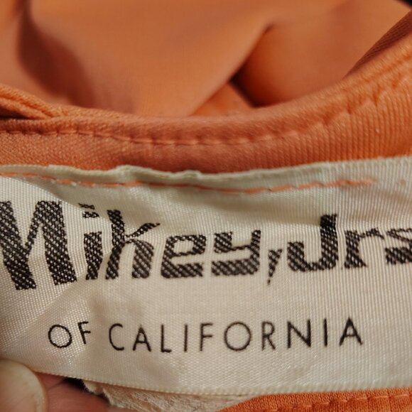 Vintage 70s Mikey Jrs Maxi Dress Small Pink Basque Waist Backless Formal Evening - Picture 8 of 9